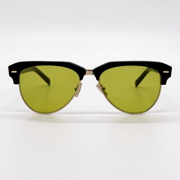 NEW MIU MIU SMU 09Z 1AB07O BLACK GREEN WOMEN SUNGLASSES MU09ZS 1AB07O MIU MIU - Picture 4 of 12